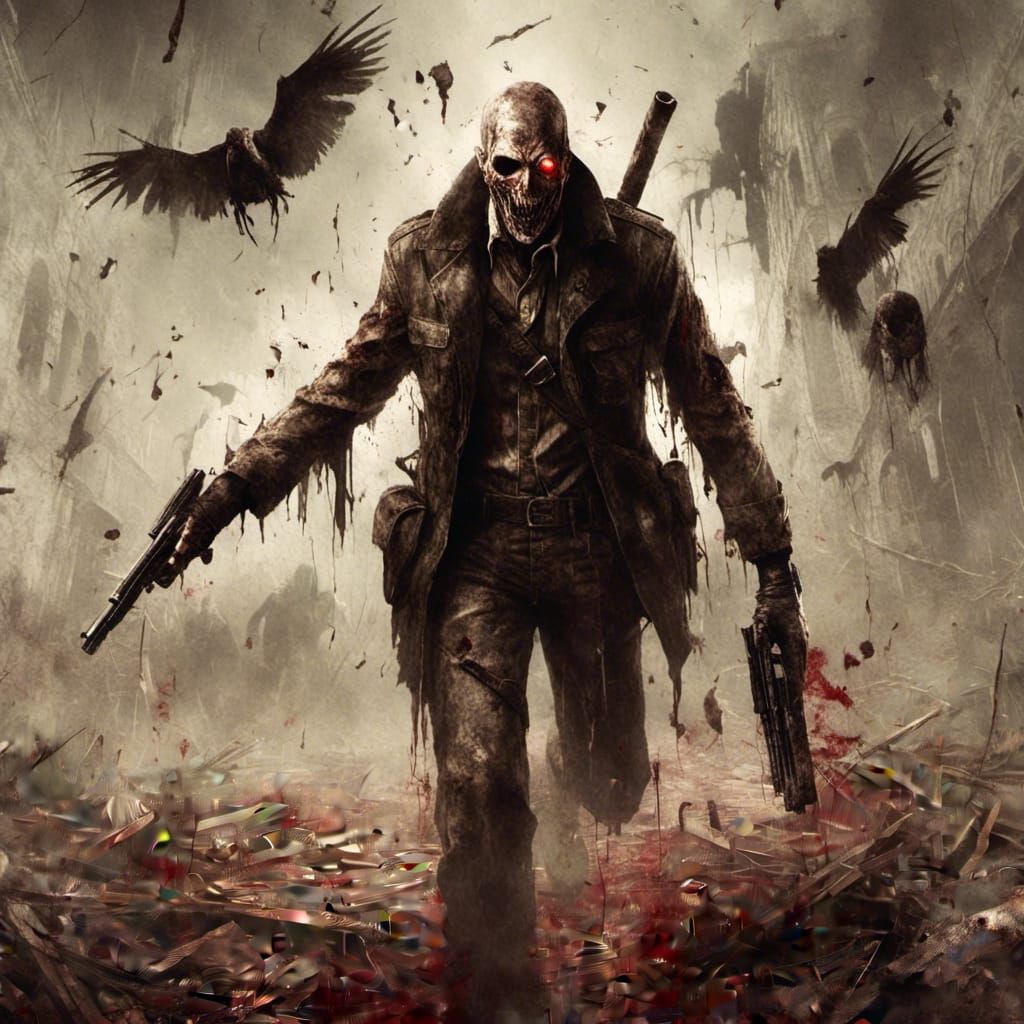 Sinister Resident Evil Monster in Macabre Style