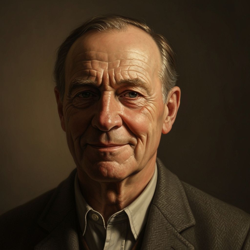 Realistic Oil Portrait of Bob in Chiaroscuro Style