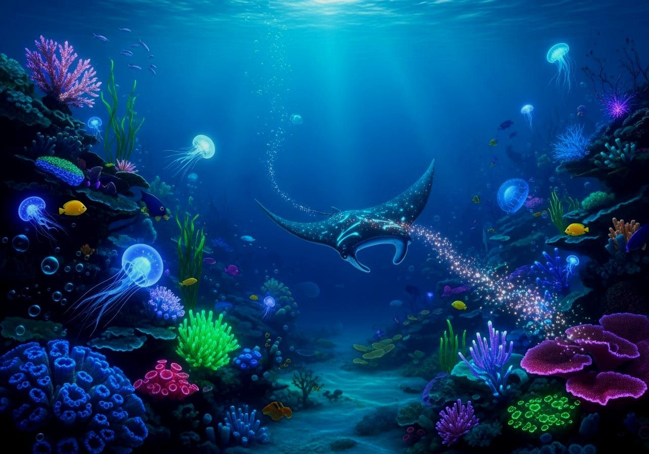 Bioluminescent Underwater Paradise