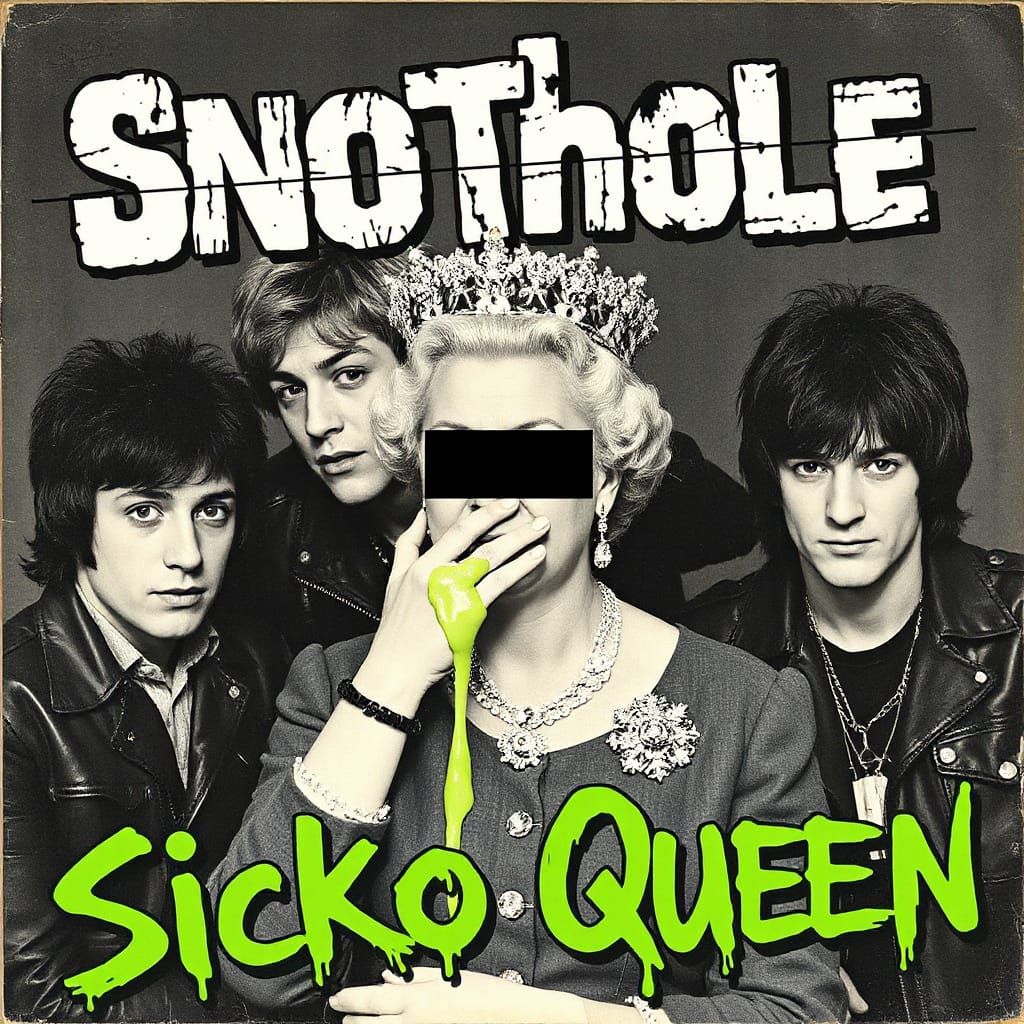 Punk Rebellion Against the Crown in 1970s Style