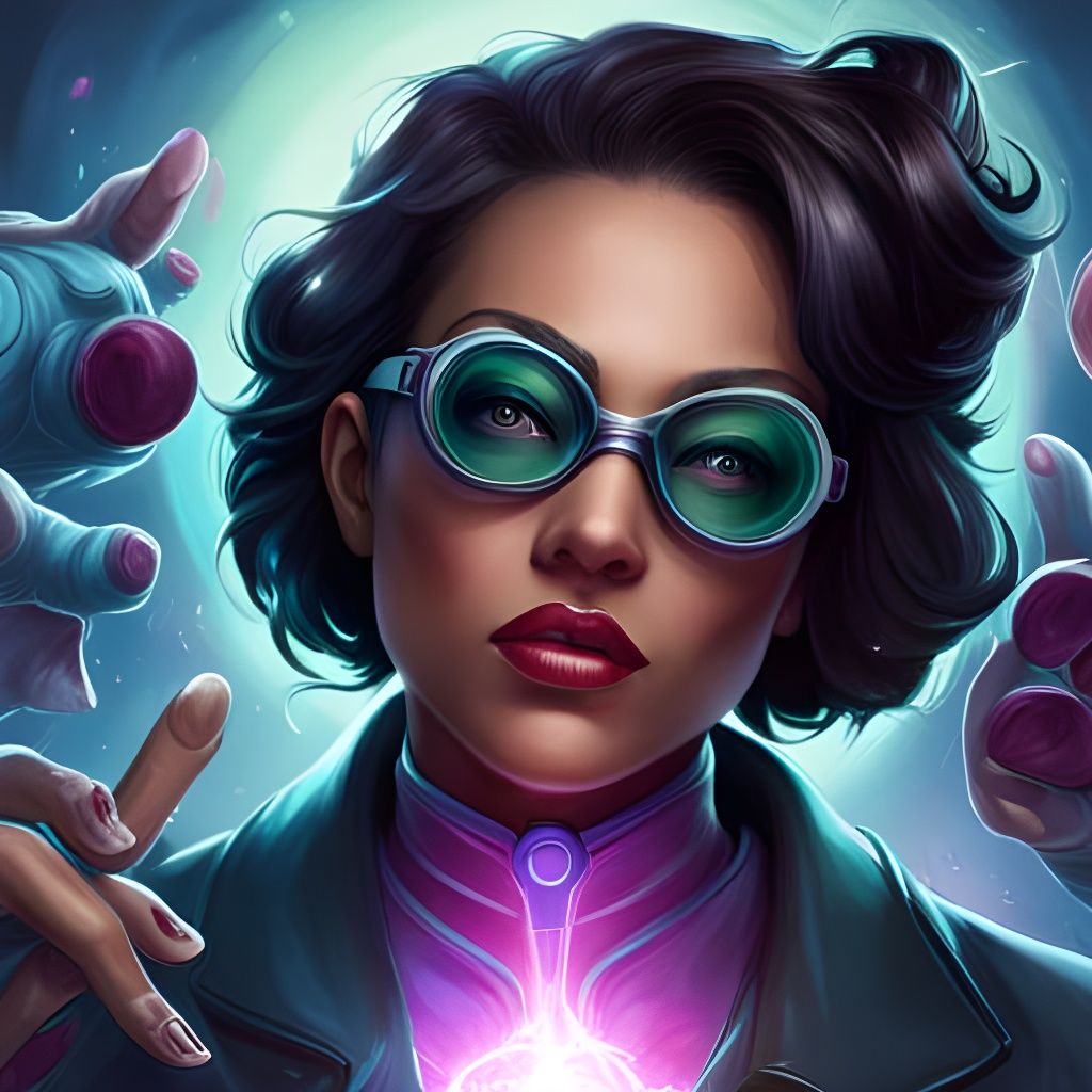 Mad Scientist Experimenting with Chemicals in Laboratory