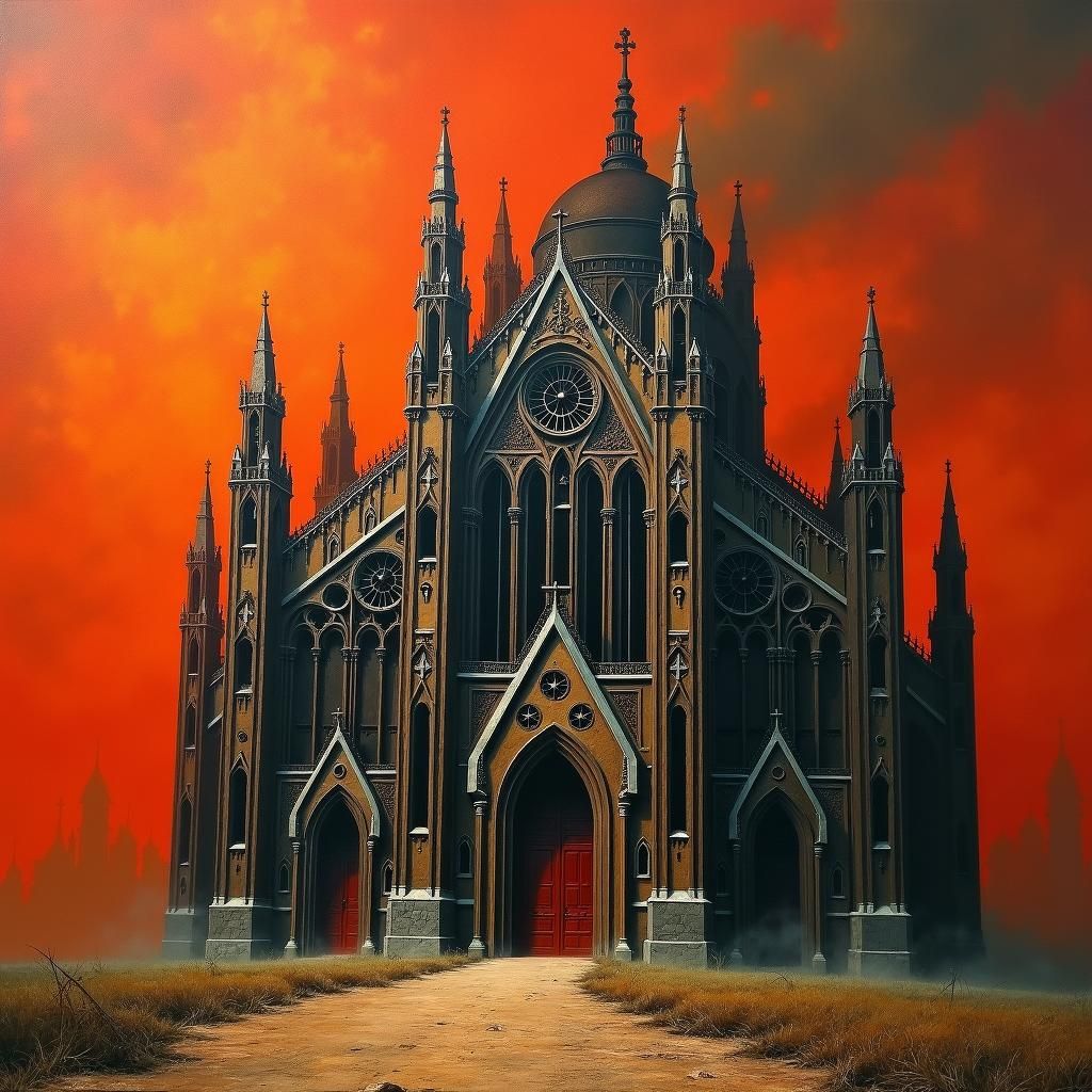 Industrial Cathedral: Post-Apocalyptic Biomechanical Surreal...