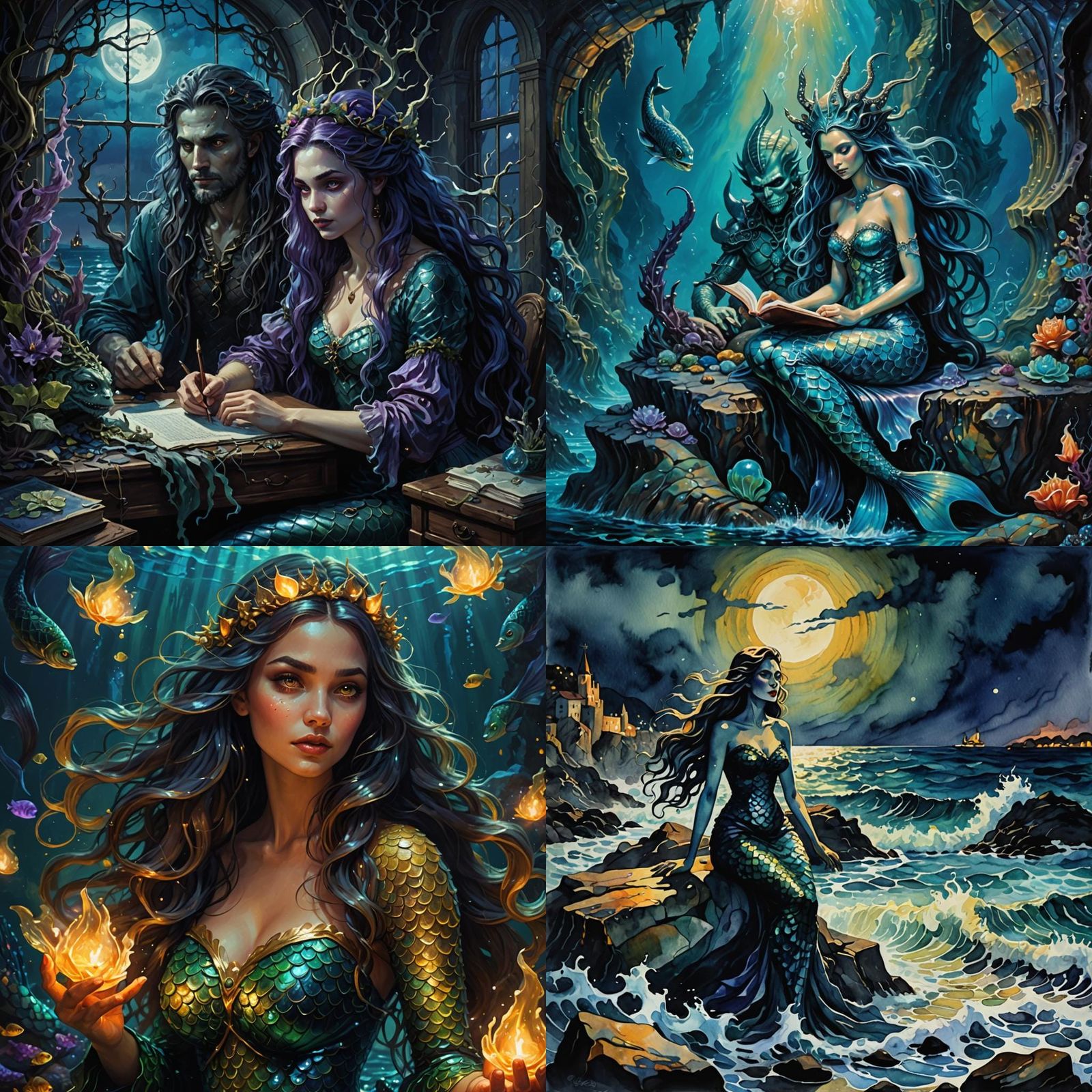 Sadistic Mermaid Witch Mesmerizes a Writer