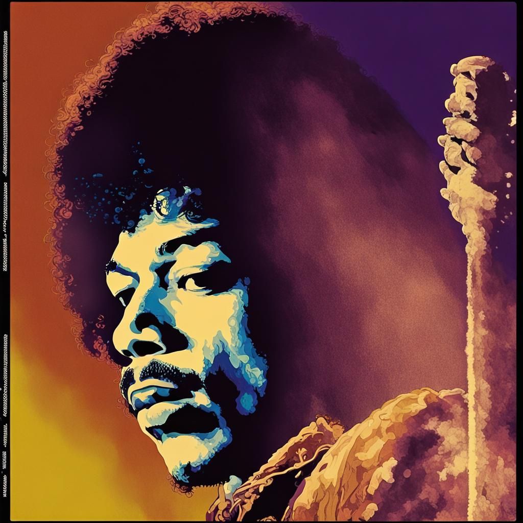 Jimi Hendrix Experience: Vintage 1970s Concert Poster