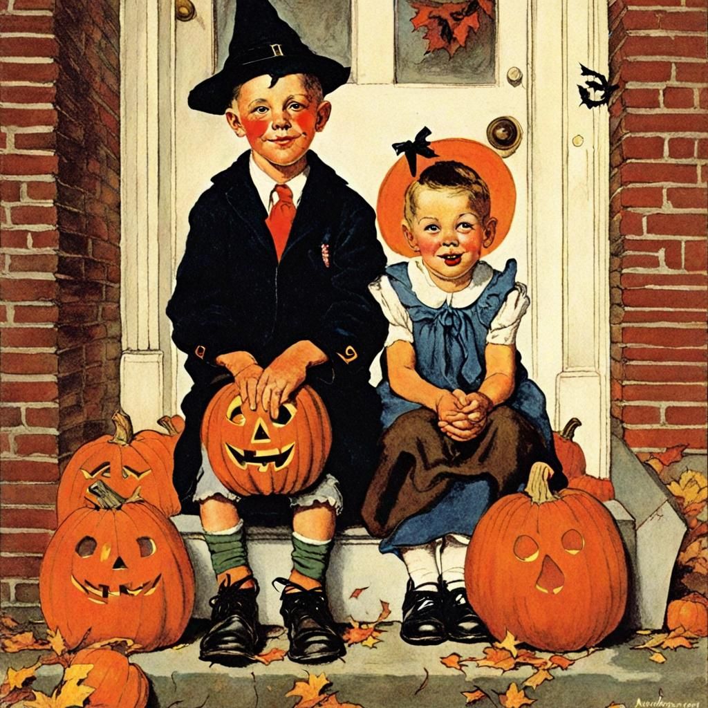 Halloween Nostalgia in Rockwell Style