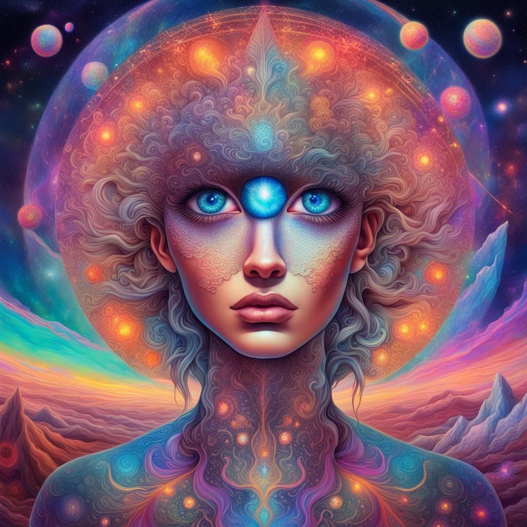 Holographic Cosmic Illustration by Pablo Amaringo