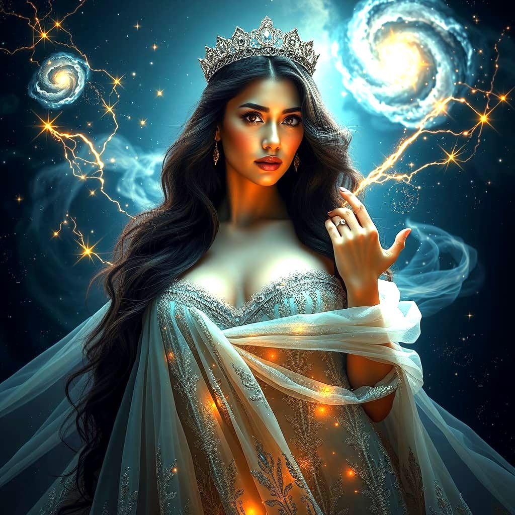 Stellar Beauty: Hyperrealistic Disrobed Style Queen