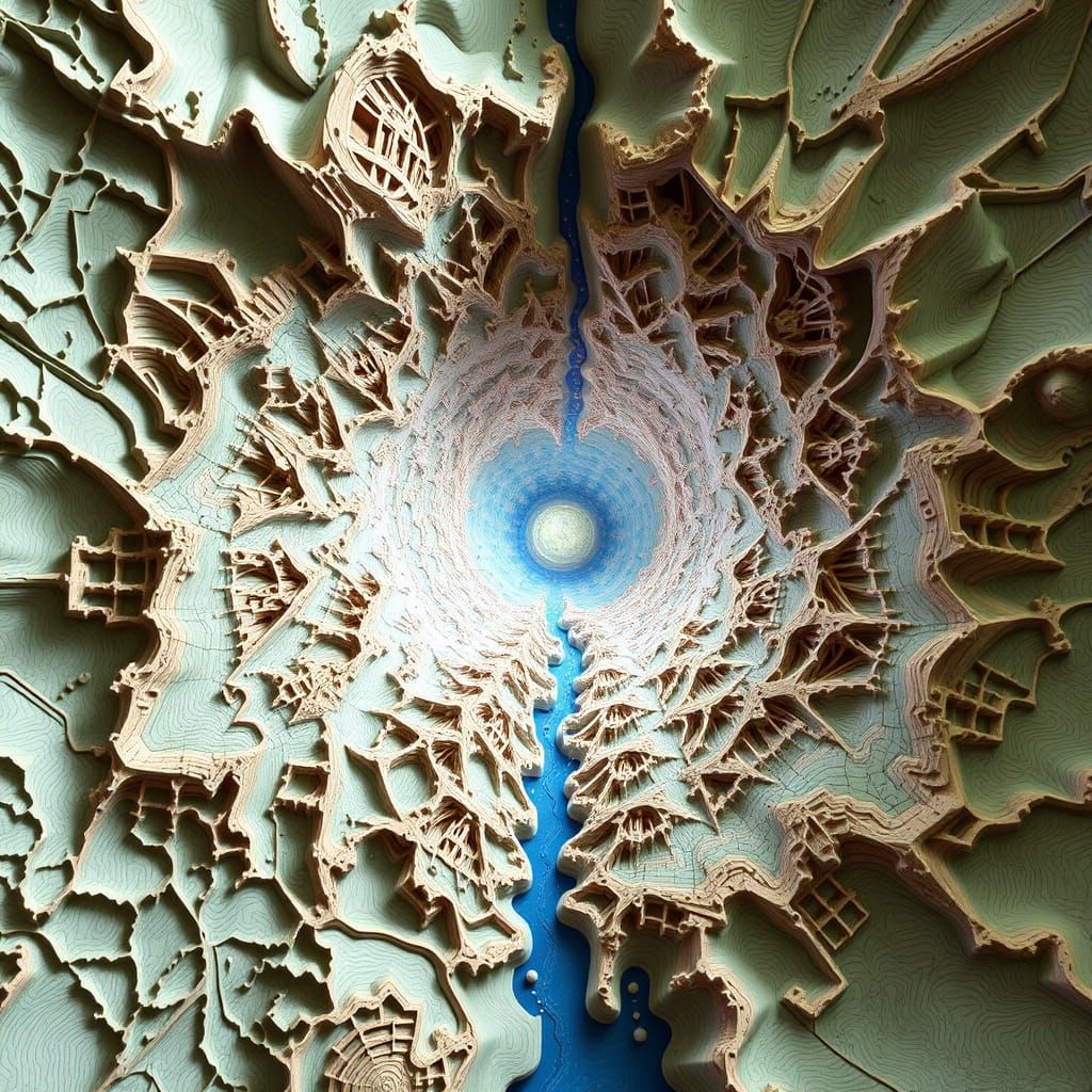 Fractal Map of Impossible Non-Euclidean Space