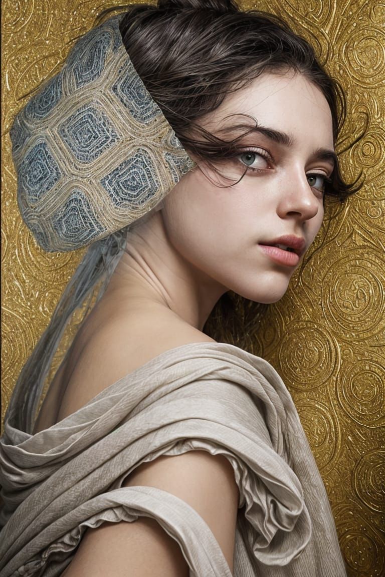 Hyperrealistic Woven Concept Art of Love's Fusion