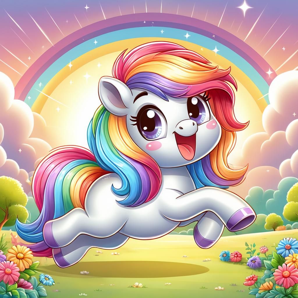 Creating an image of a happy gay My Little Pony
