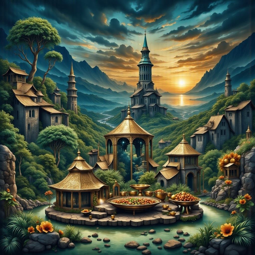 Perilune's Cosmic Dance in Vibrant Flux