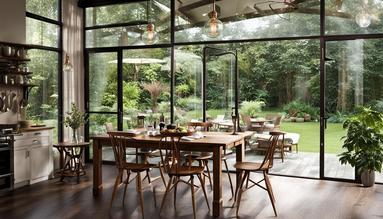 Bright, Old-Fashioned Single-Story Glass House