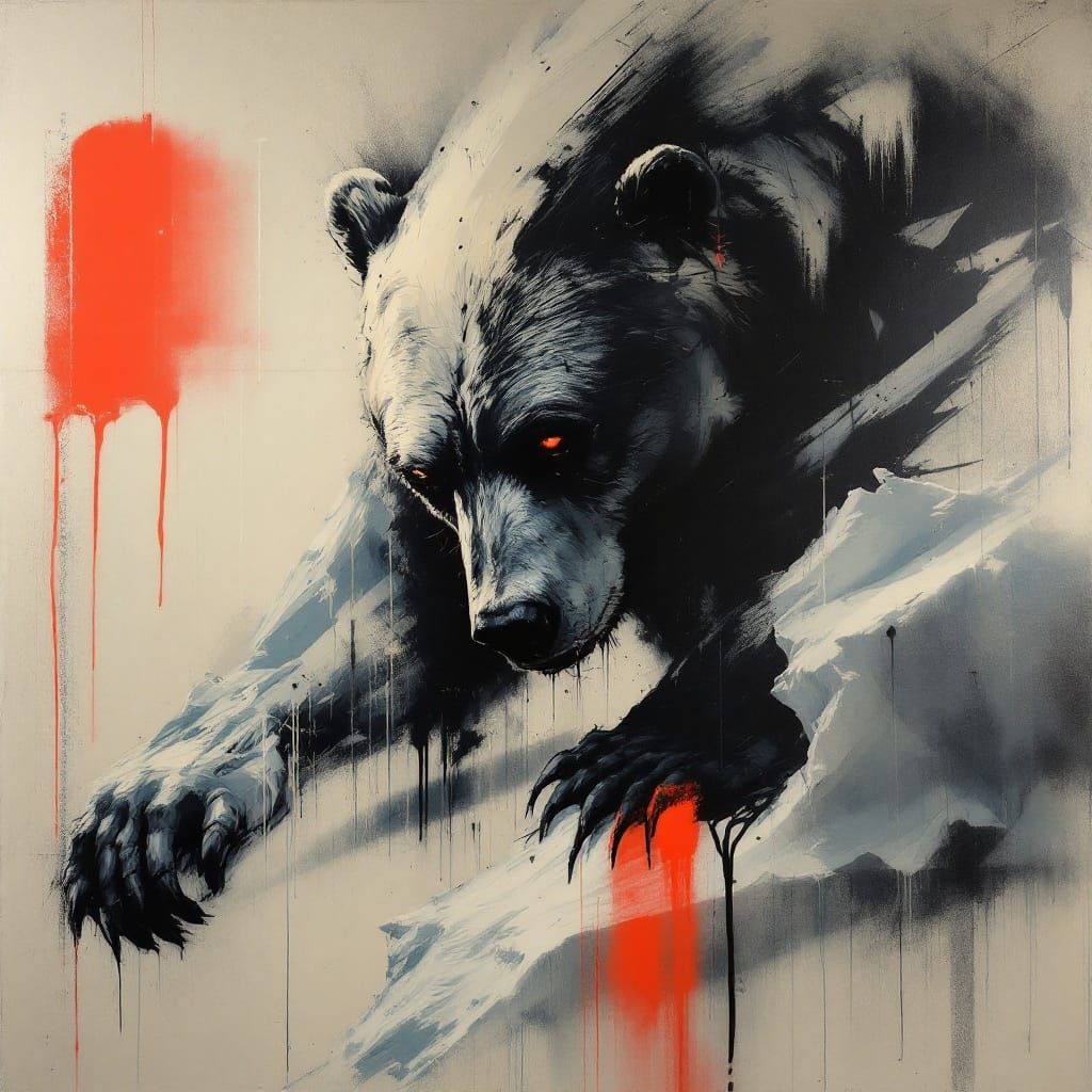 Furious Graffiti Bear Unleashes Urban Drama