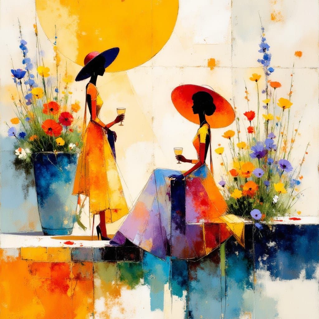 Whimsical Watercolor Landscape in Vibrant Hues