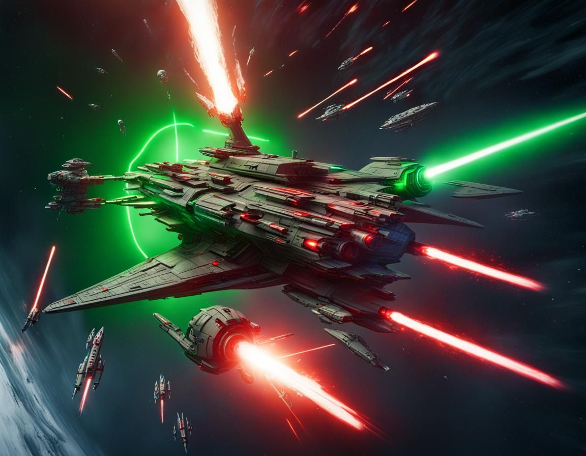 Star Wars Inspired Space Battle in 8K