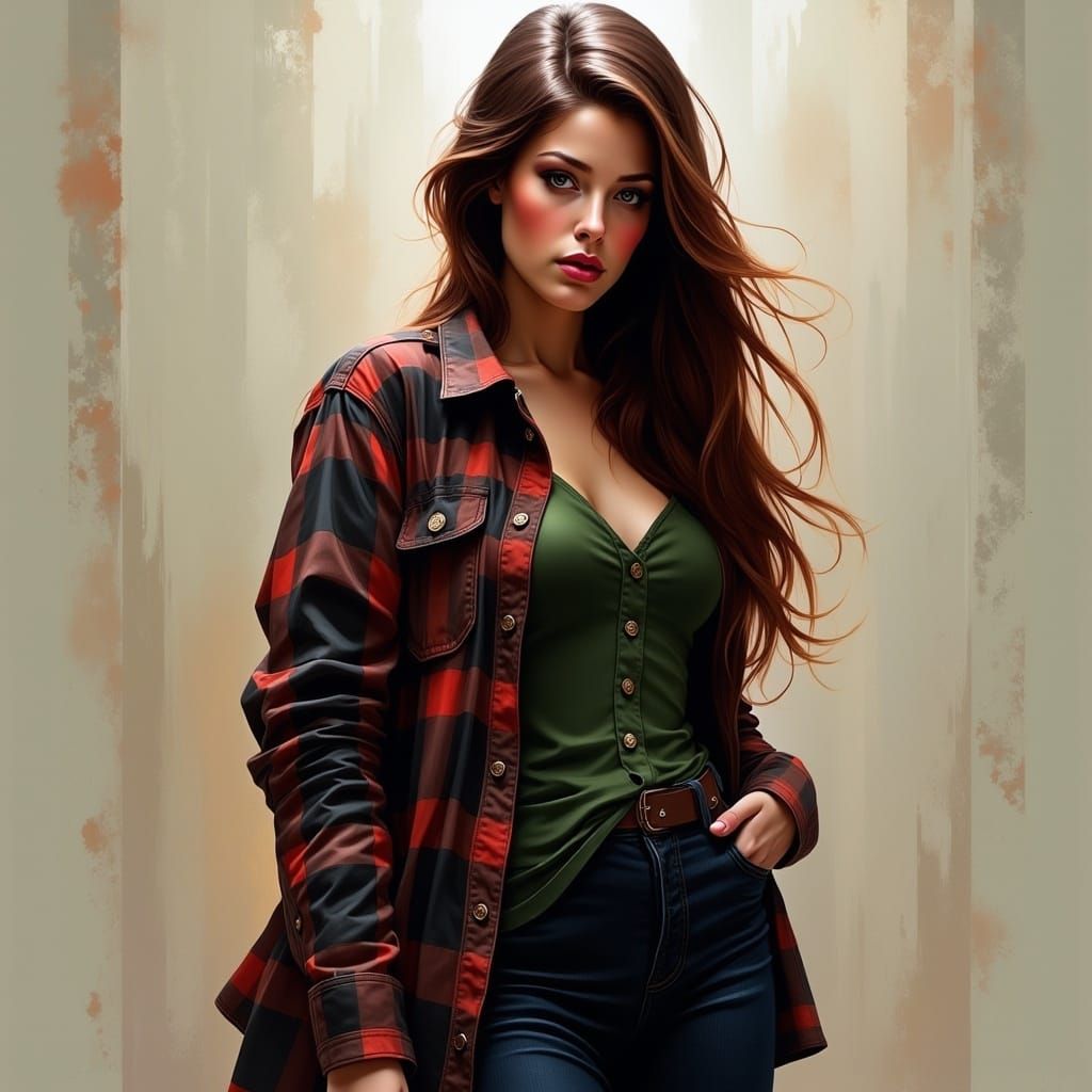 Striking Portrait of a Woman with Emerald Eyes