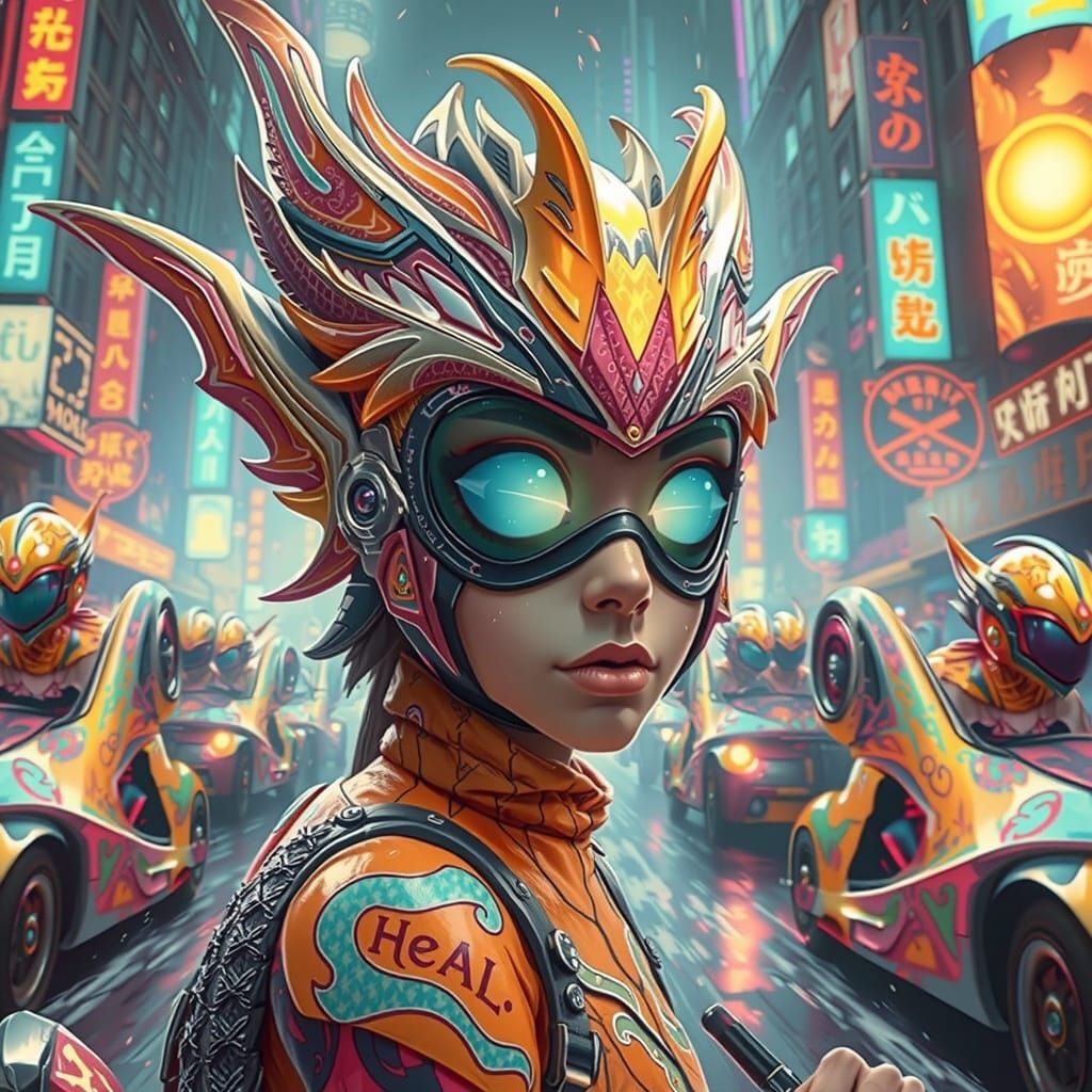 Mystical Futuristic Fae Speedsters in Neon City