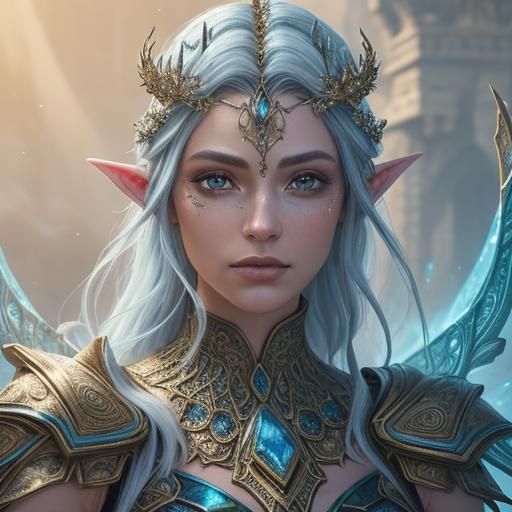 Eladrin Close-Up with Glowing Skin