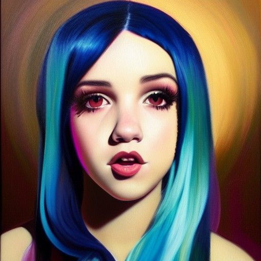 Surreal Portrait Fusion in Oil Painting Style