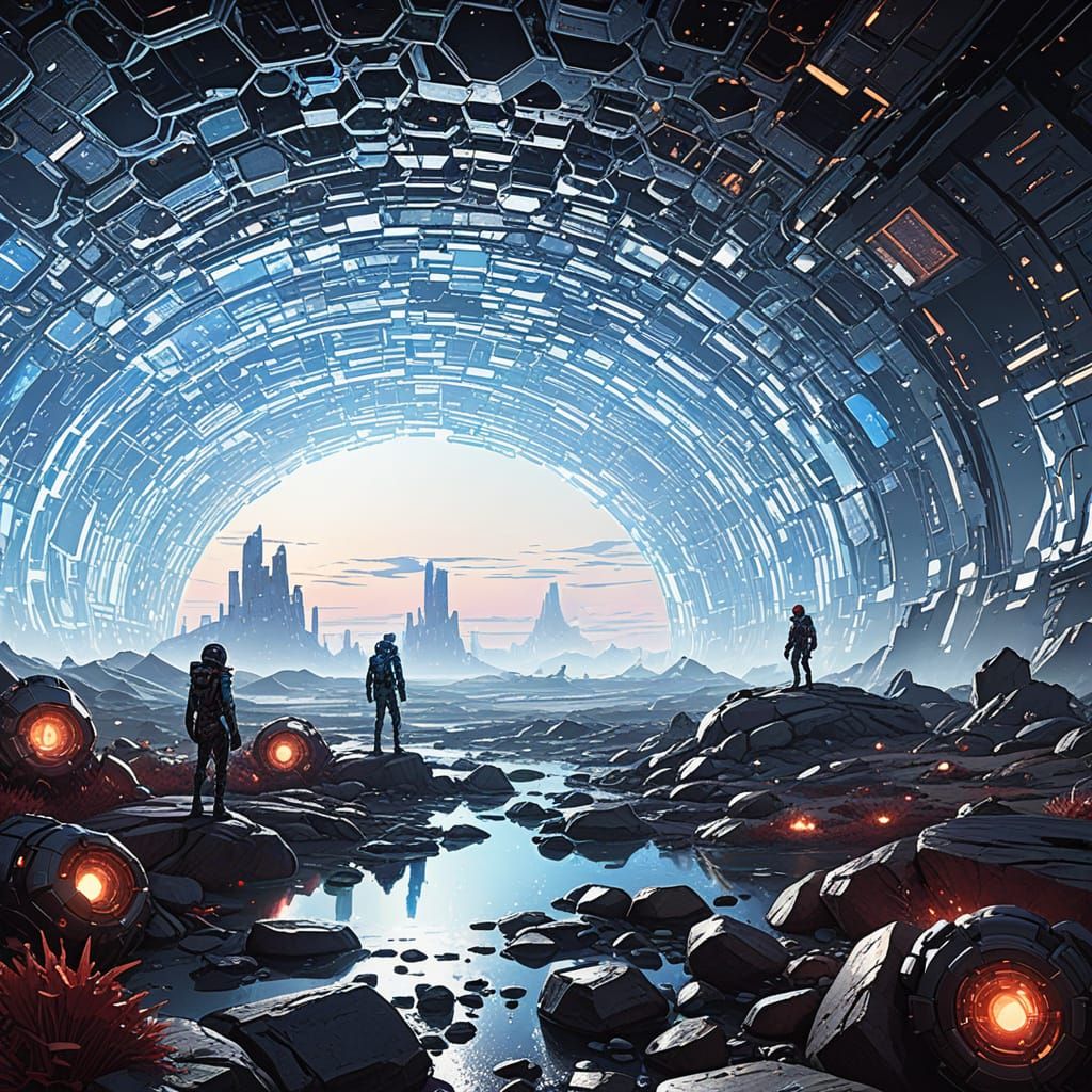 Cyborg Scientists in Crystal Caves of Tiros-4