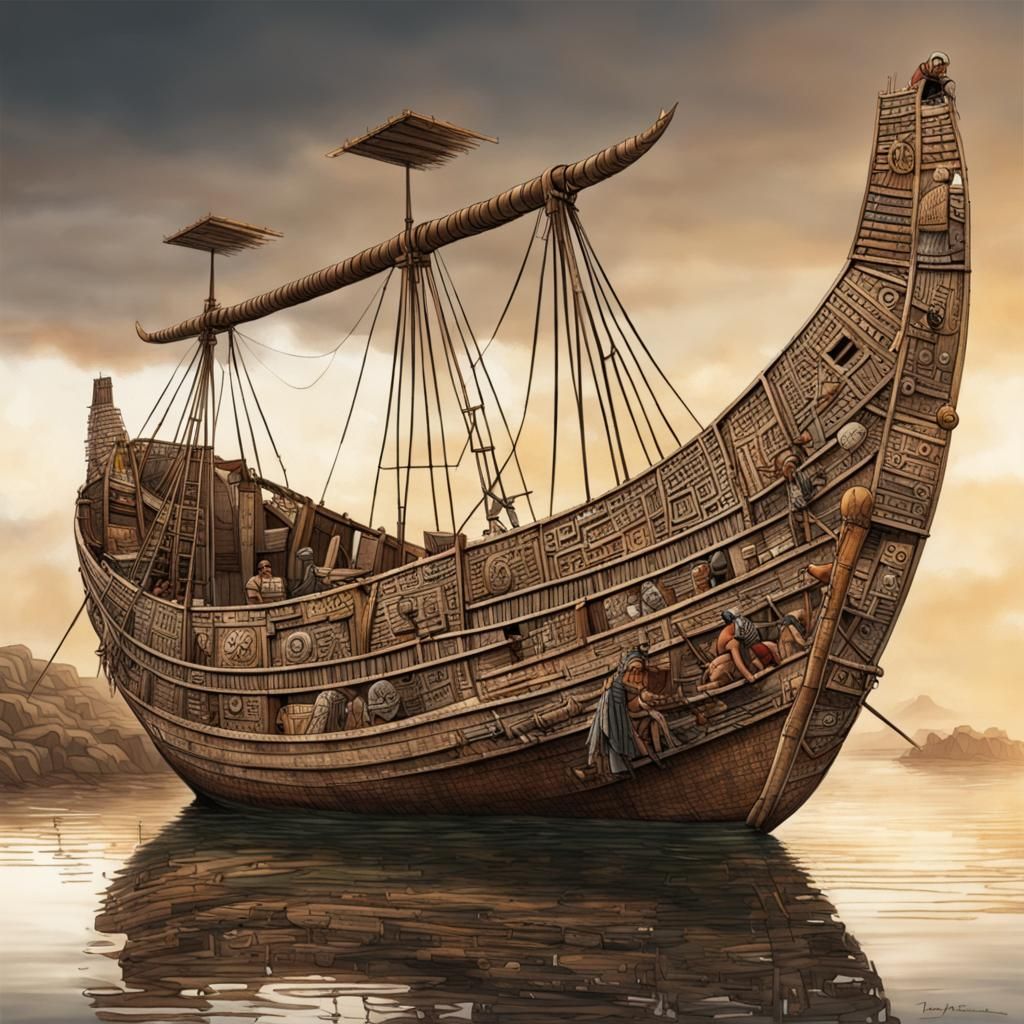 Aztec Fishing Boat in the Industrial Age
