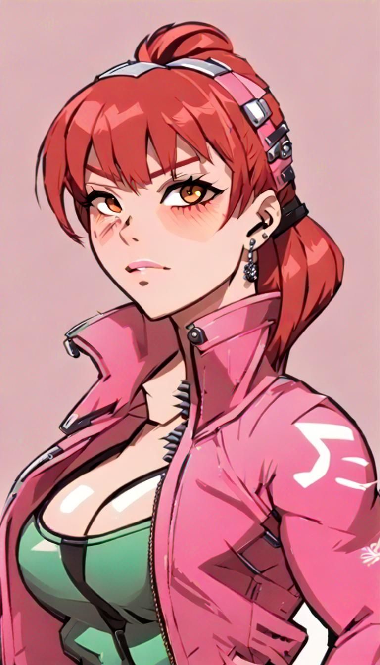 Anime Portrait: Beautiful Bodybuilder in Tokyo Parade