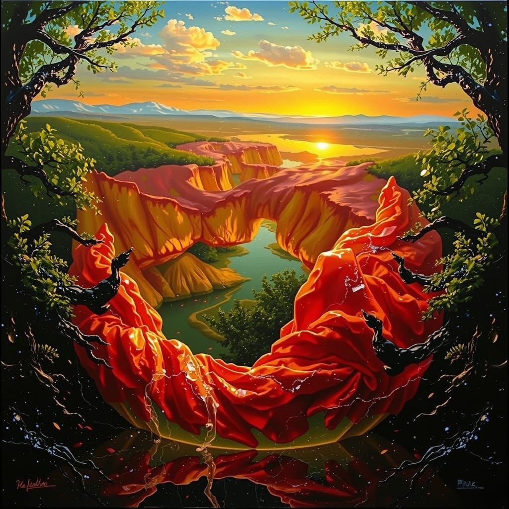 Hyperrealistic Sculpture Reflecting Grandeur