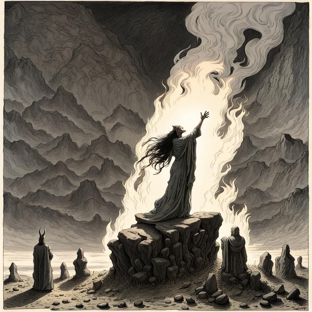 Sorceress Conjures Dragons at Standing Stones