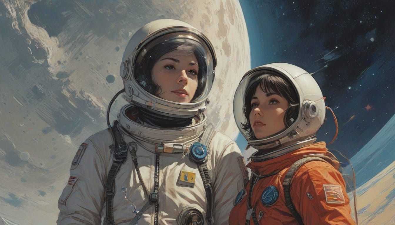 Cosmonaut Love: Comic Book Style Art