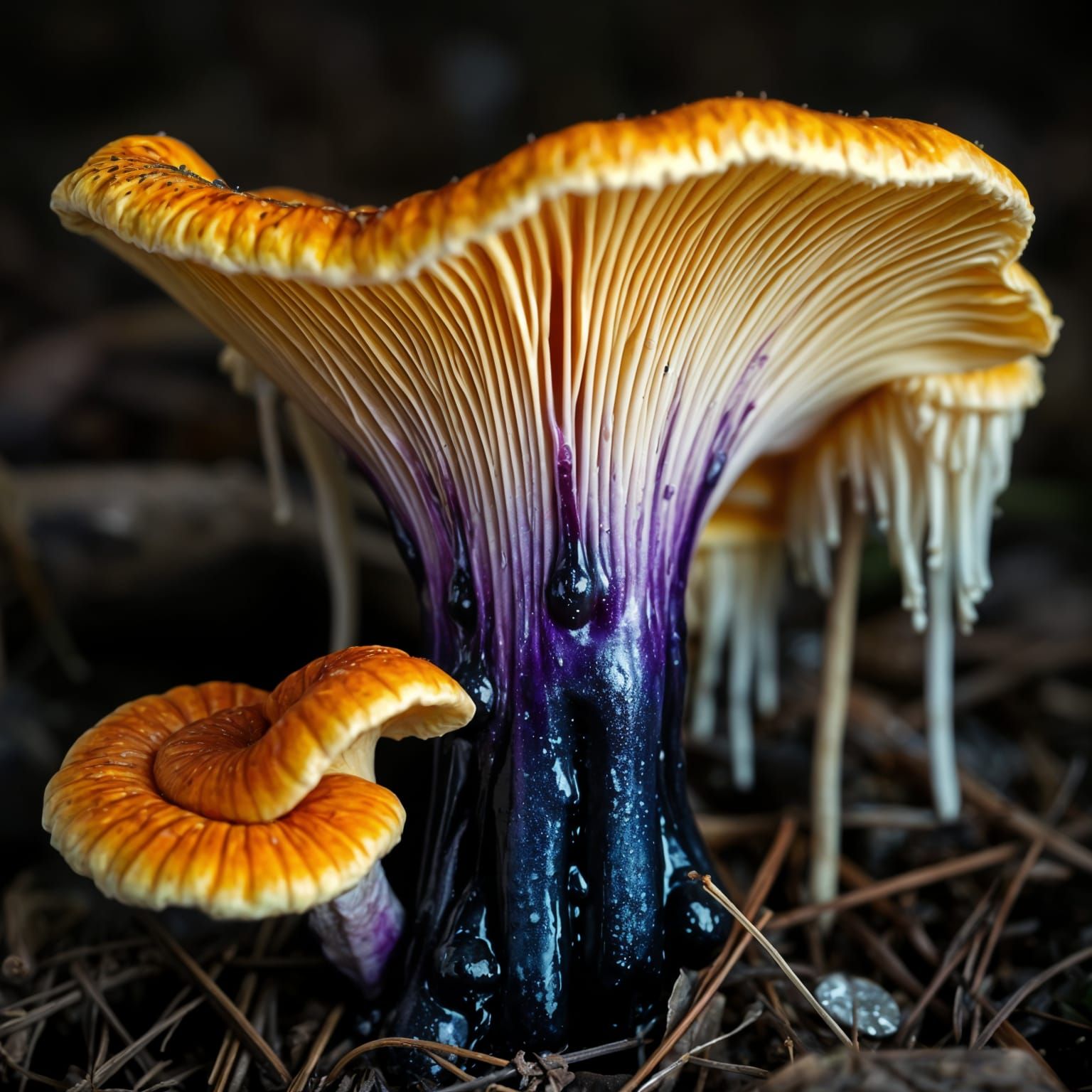 Mystical Fungal Galaxy in Thick, Magical Paint