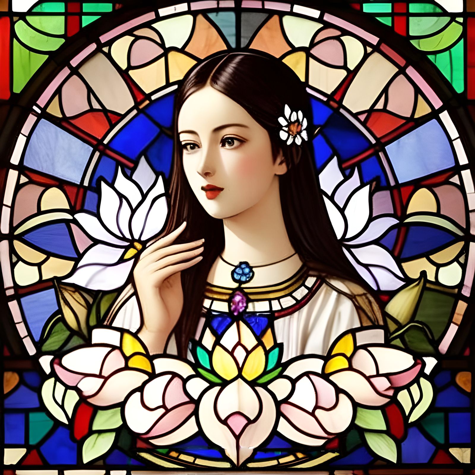 Stained glass portrait