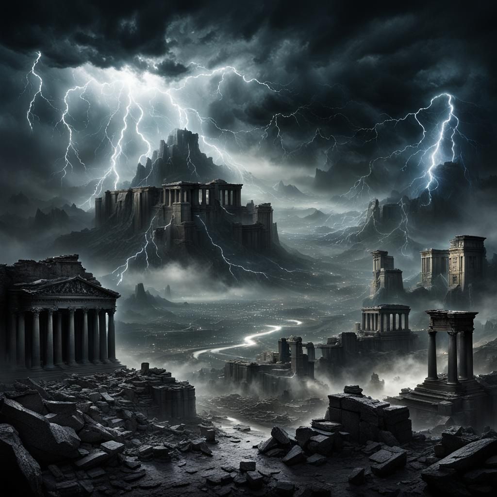 Epic Battle Between Angels and Demons in Dark Realm