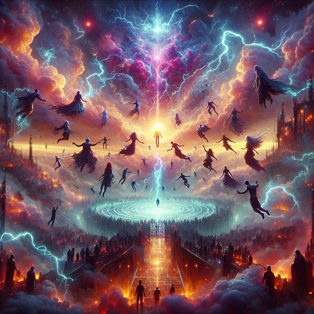 Fantasy Concept Art: Floating in Electric Storm