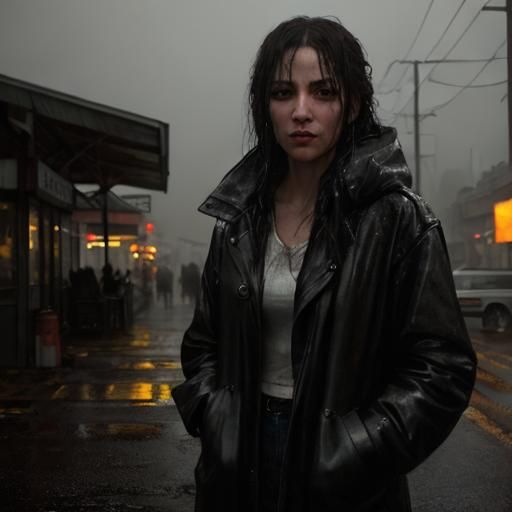 Sinister Diner Portrait in the Style of Jeremy Mann