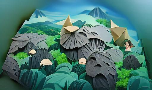 Mushroom Planet: Studio Ghibli Anime Landscape