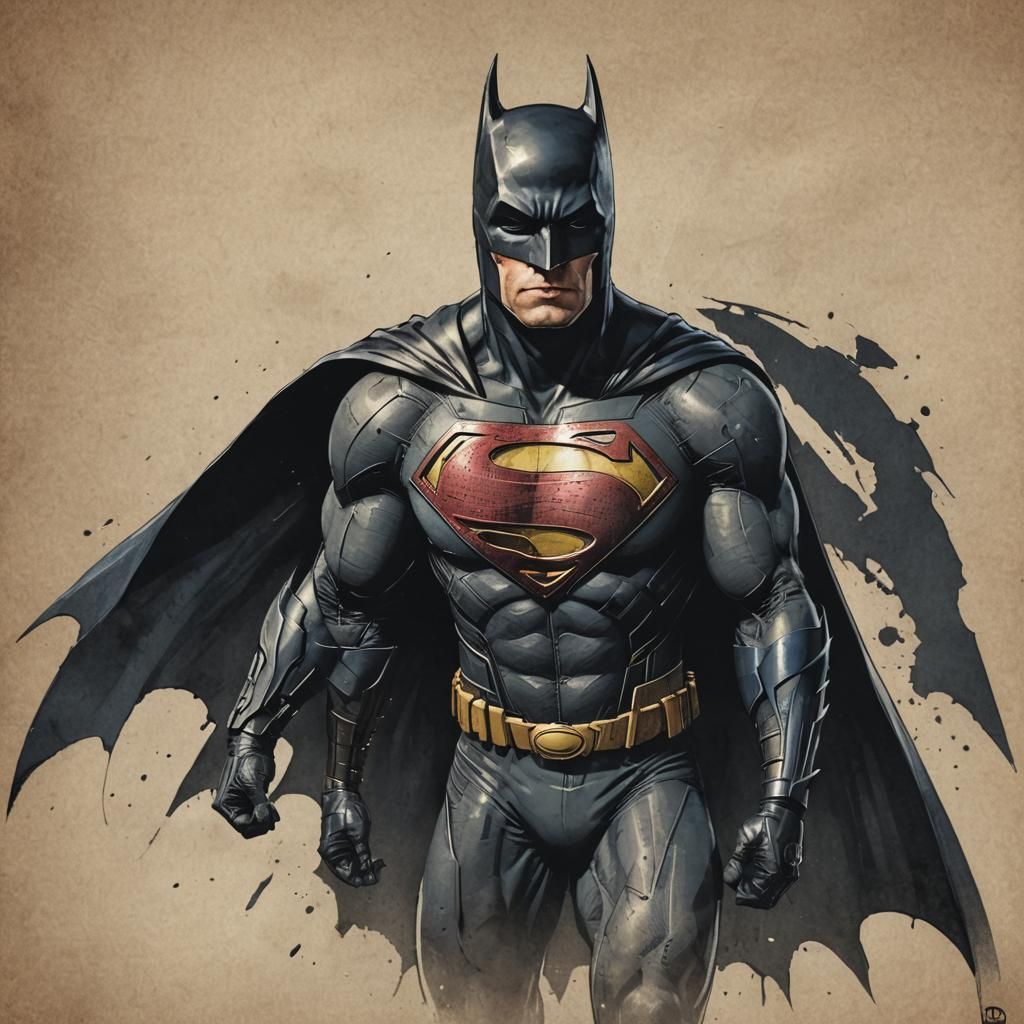 Batman as Superman Digital Artwork