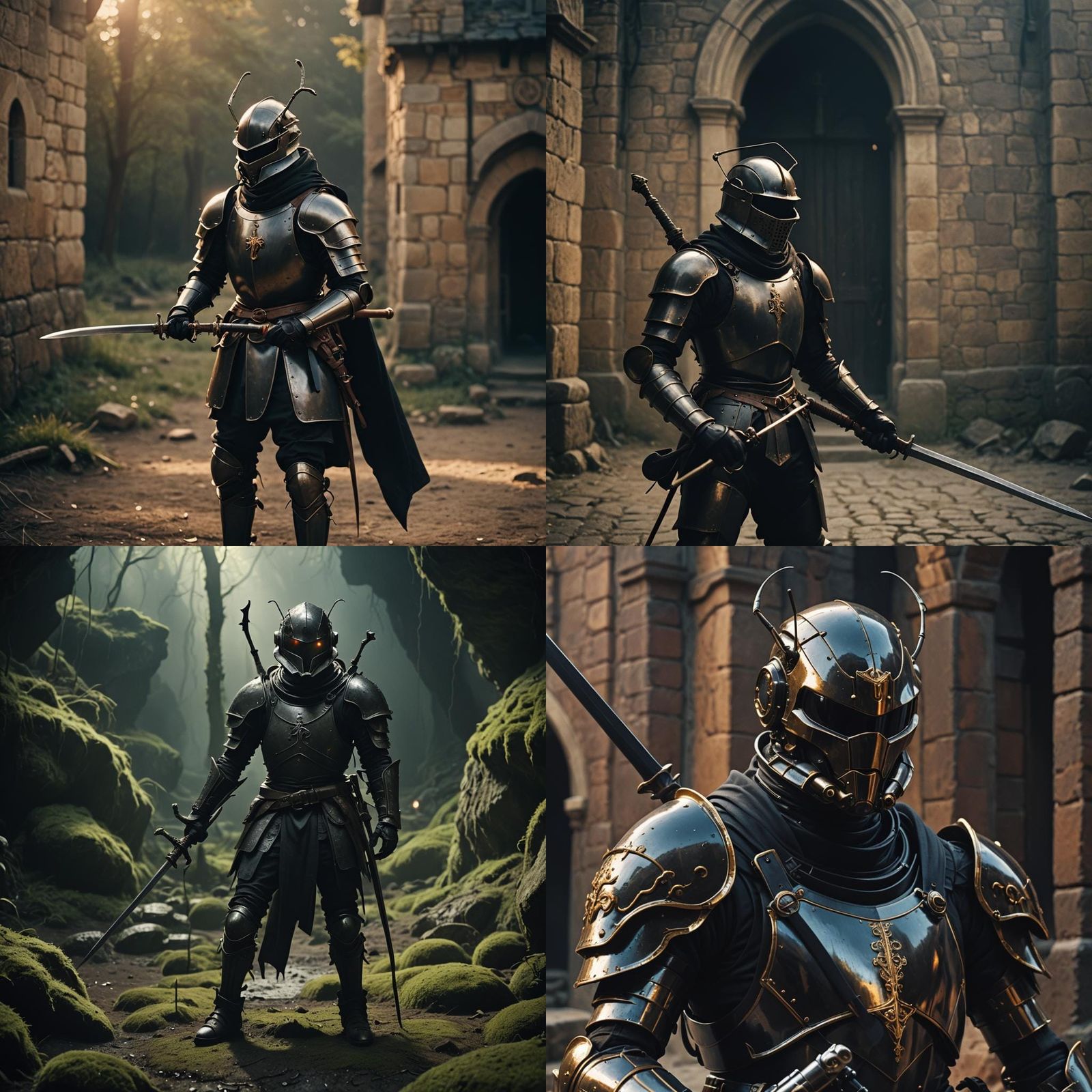 Ant Warrior in Medieval Armor With Rapier