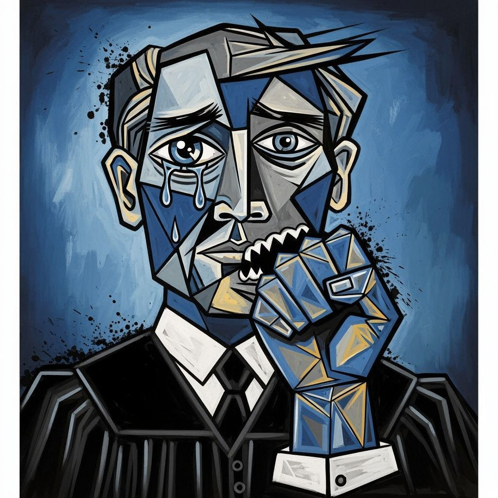 Cubist Painting: Justice, Forgiveness, Retribution