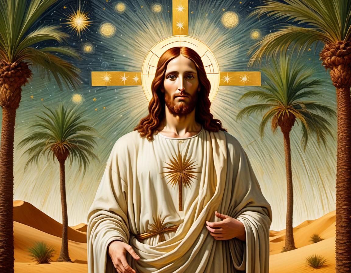 Renaissance Painting of a Beautiful Jesus Christ