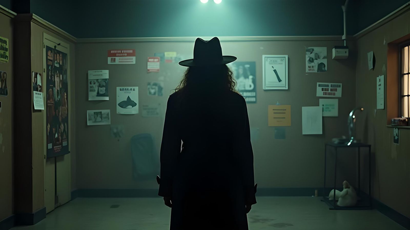 Intriguing Detective Scene in a Cinematic Still