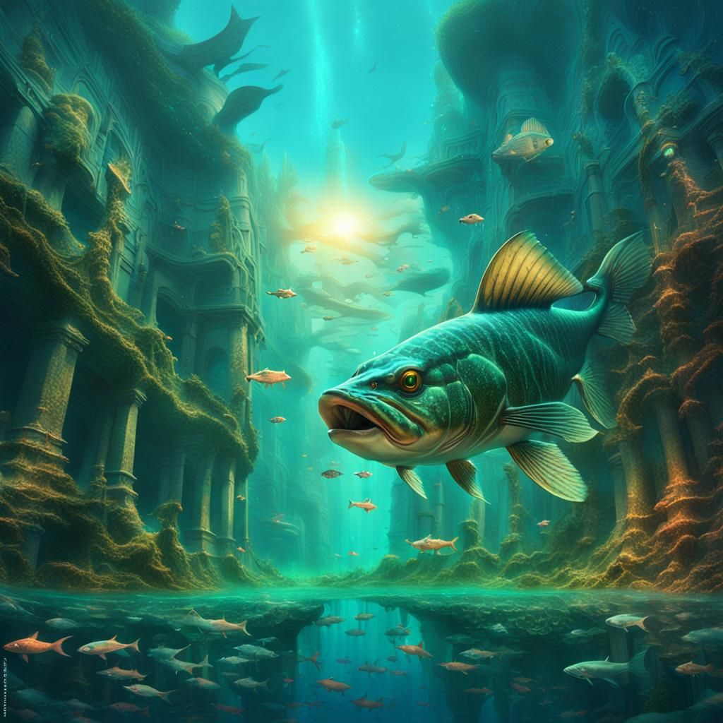 Catfish in a Mystical Underwater City