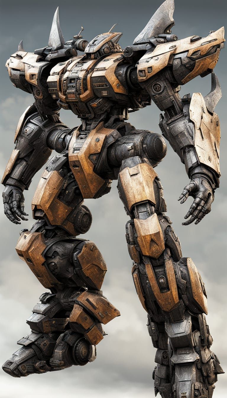 Giant Realistic Robot Takes Selfie in Detailed Mecha Design