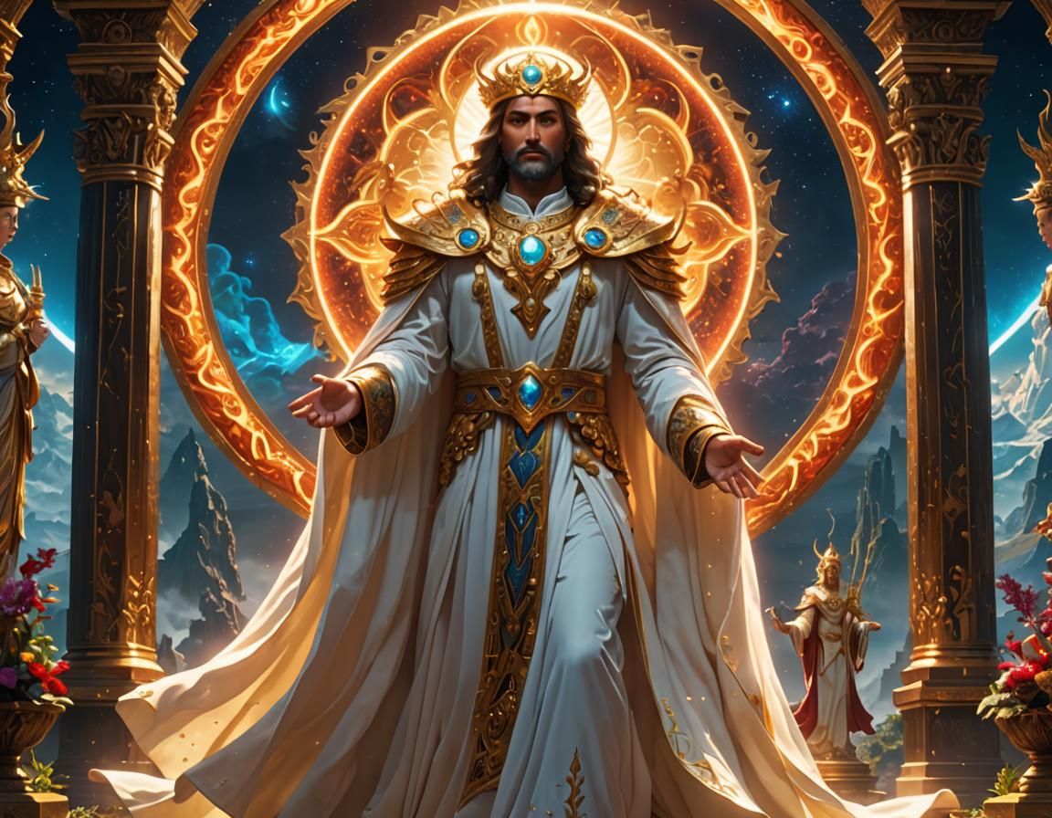 Divine Servant Purifies World with Sacred Light