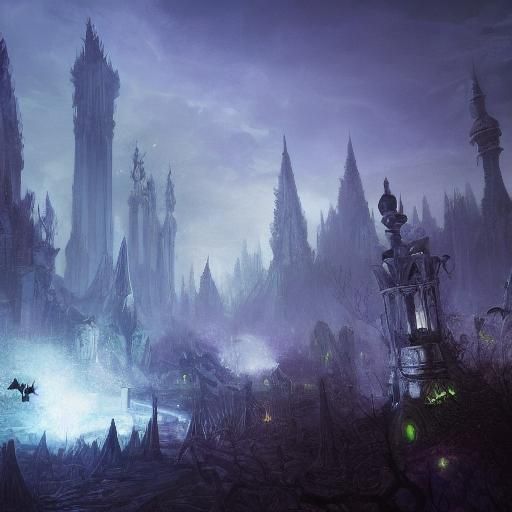 Halloween Creatures Dance in Dark Fantasy Style