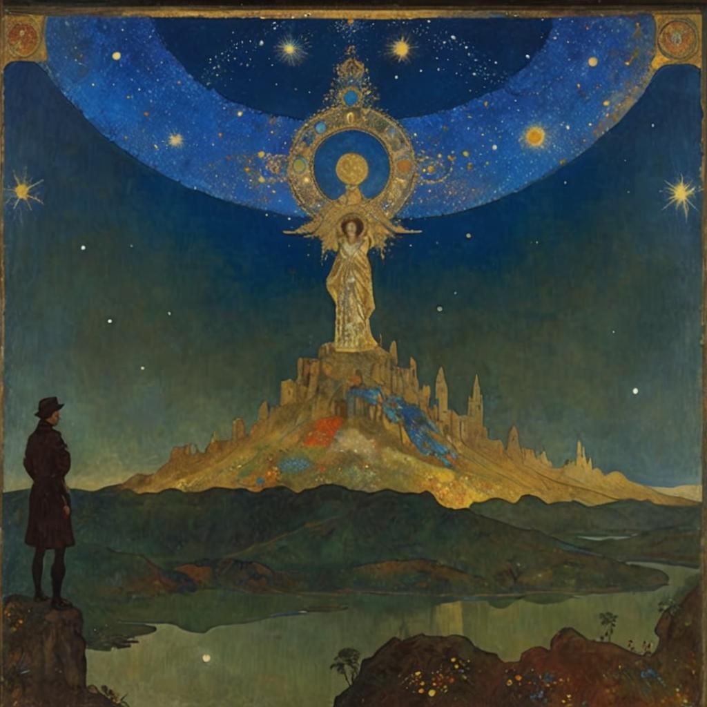 Whimsical Finnish Night Sky with Shooting Star