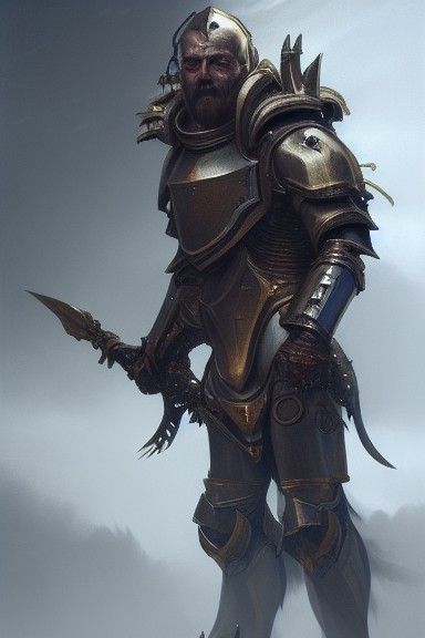 Detailed Portrait of Human Paladin in Digital Art