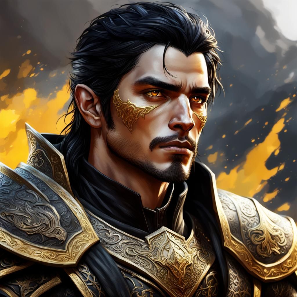 Detailed Thalmor Male Portrait in Hyperrealistic Style