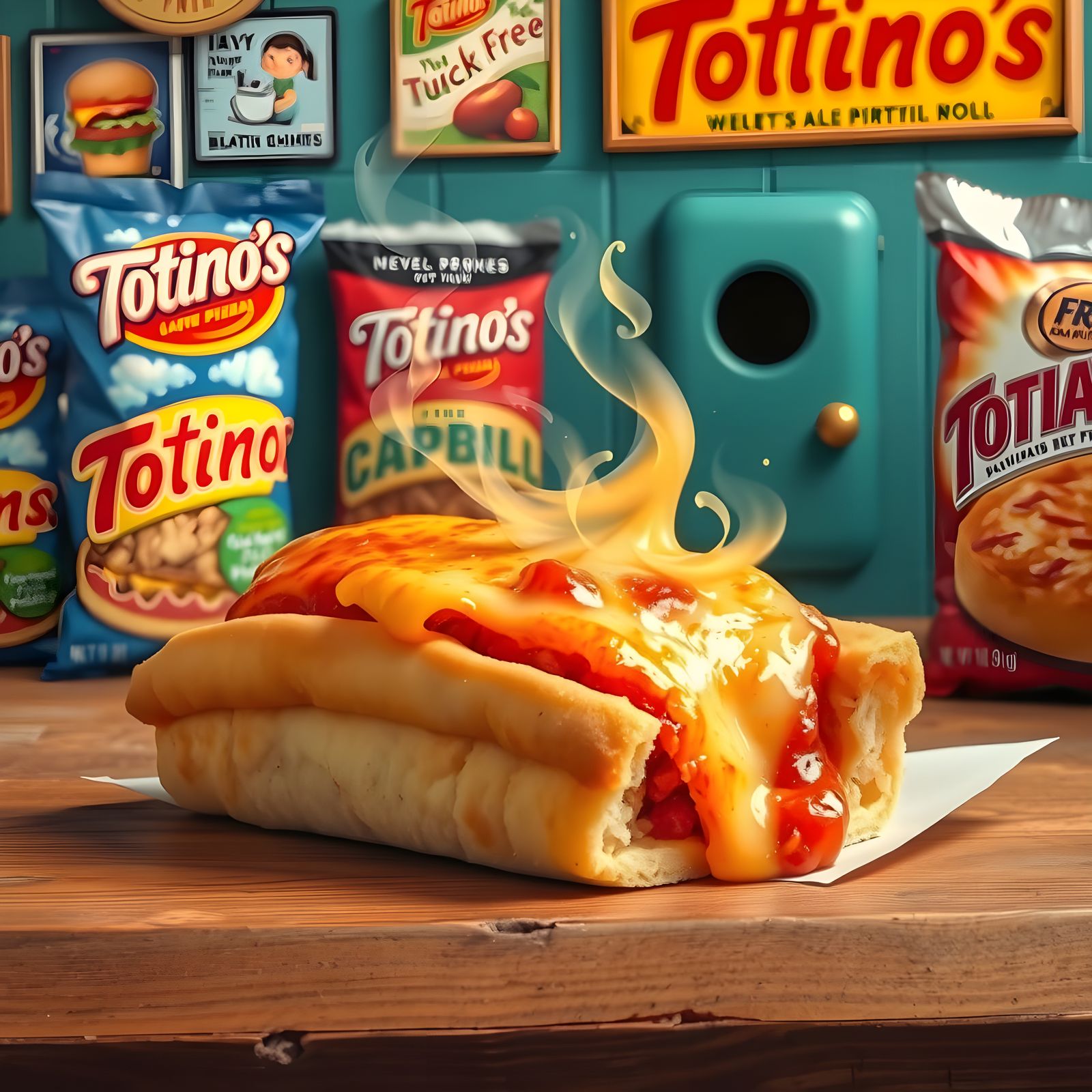Retro Deep Dish Pizza Roll in Whimsical Packaging