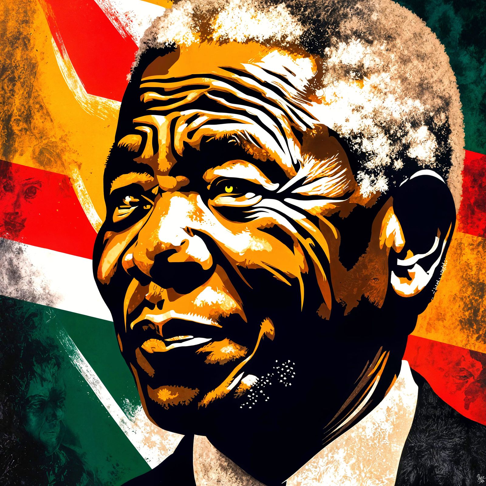 Stencil Art : Nelson Mandela