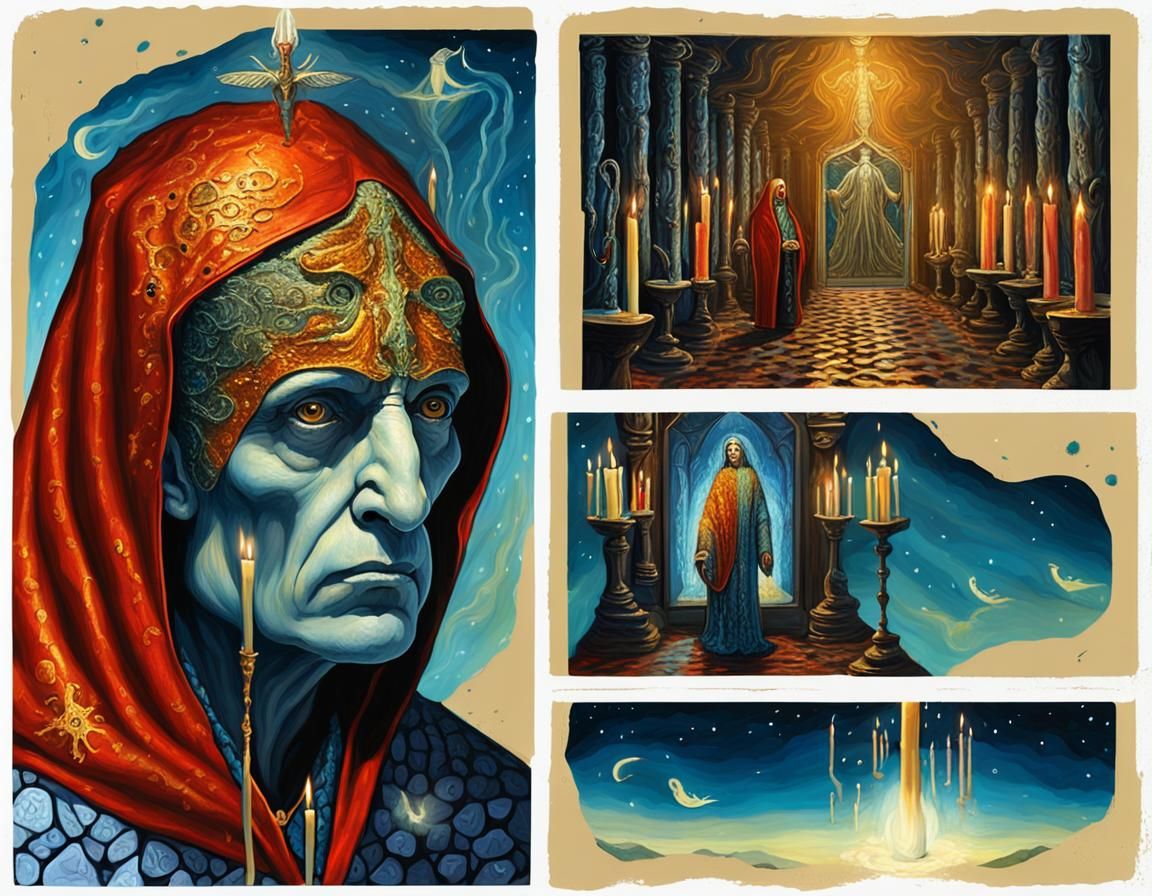 The Hierophant Tarot Card in Gothic Style